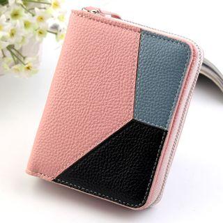 Color Matchingfaux Leather Wallet