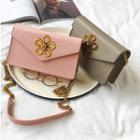 Flower-appliqu  Chain Strap Shoulder Bag
