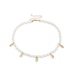 Acrylic Shell Faux Pearl Necklace