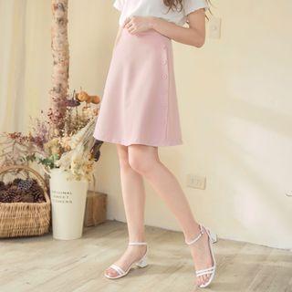 Single-breast A-line Skirt
