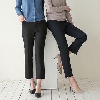 Straight-cut Dress Pants In 2 Lengths