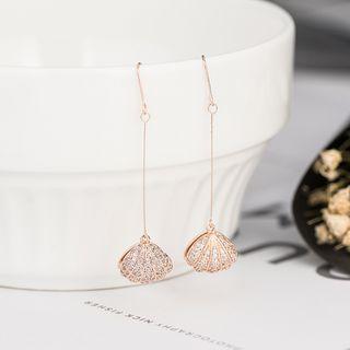 Rhinestone Shell Drop Earring