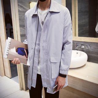 Patch Embroidered Long Coat