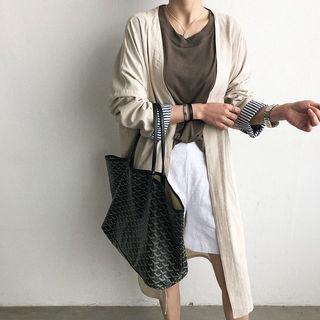 Open-front Hemp Blend Light Coat