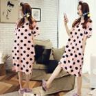 Short-sleeve Polka Dot Nightdress