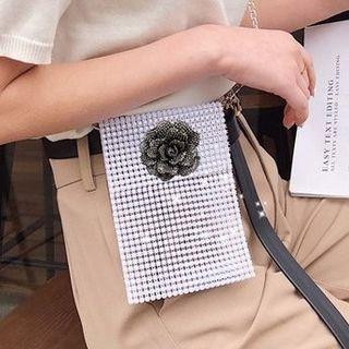 Flower Rhinestone Cross Bag