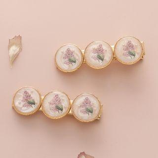Flower Alloy Hair Clip 1 Pc - Gold - One Size