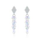 Crystal Drop Earring 1 Pair - White - One Size