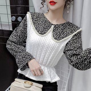 Floral Print Knit Blouse