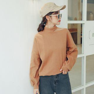 Cut Out Pullover Khaki - One Size