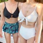 Set: Front Knot Bikini Top + Bottom