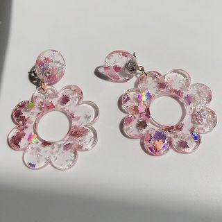 Flower Dangle Earring / Ear Clip