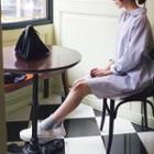 Collared Open-placket Striped Cotton Dress