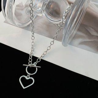 Heart Pendant Alloy Choker