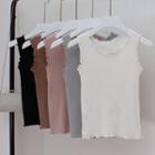 Frill Trim Knit Tank Top