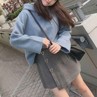 Plain Hoodie / Mini A-line Skirt