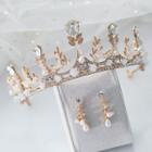 Wedding Embellished Tiara / Dangle Earring / Necklace / Set
