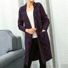 Plaid Long Trench Jacket