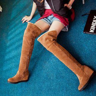 Bow Hidden Wedge Over-the-knee Boots