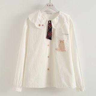 Animal Print Blouse White - One Size
