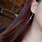 Crystal Cubic Threader Earrings
