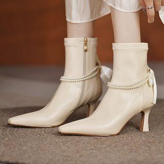 Kitten Heel Pointy Short Boots (various Designs)