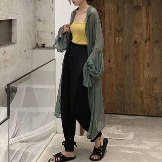 Flared-sleeve Long Shirt