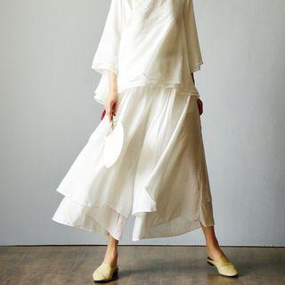 Wide-leg Layered Pants