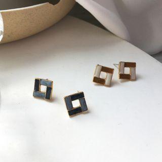 Glaze Panel Square Earring