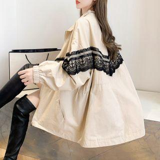 Lace Trim Zip Jacket