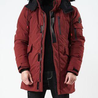Padded Faux Fur Trim Jacket