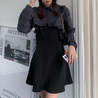Strappy A-line Dress / Crop Shirt