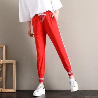 Striped Sweatpants Red - S