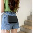 Faux-leather Mini Crossbody Bag Black - One Size