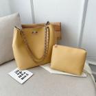 Chain Strap Bucket Bag With Make Up Pouch