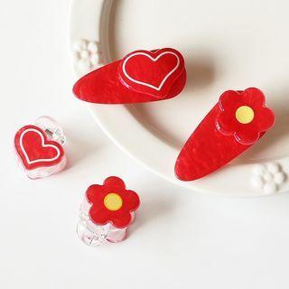 Heart / Flower Acrylic Hair Clamp (various Designs)