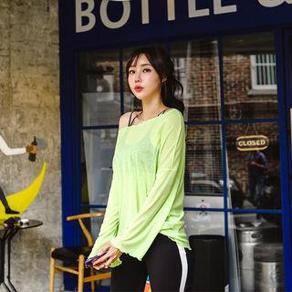 Lettuce-edge Sheer Boxy T-shirt