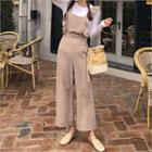 Wide-leg Frilled Overall Pants