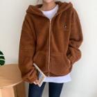 Mickey Mouse Embroidered Fleece Hoodie