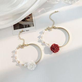 Rose Faux Pearl Bracelet
