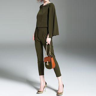 Set: Cape Top + Cropped Pants
