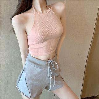 Halter-neck Crop Top / Drawstring Shorts