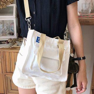 Embroidered Square Crossbody Bag