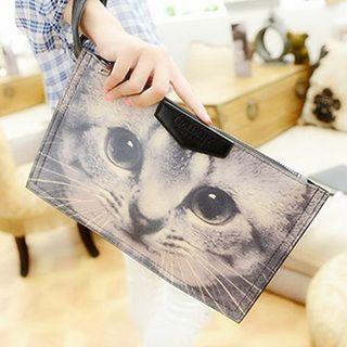 Cat Printed Clutch