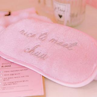 Lettering Coral-fleece Eye Mask