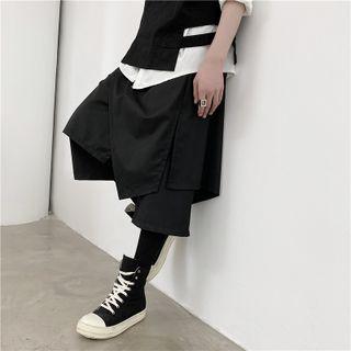 Drawstring Asymmetrical Shorts