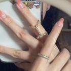 Rhinestone Alloy Ring / Layered Rhinestone Alloy Ring / Set