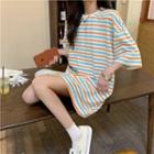 Oversized Striped Short-sleeve T-shirt