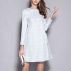 Long Sleeve Tweed A-line Dress