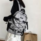 Drawstring Nylon Zip Backpack